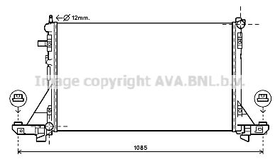 RTA2560 AVA QUALITY COOLING Радиатор, охлаждение двигателя