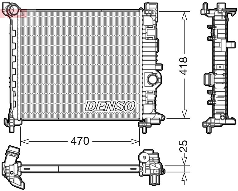 DRM20115 DENSO Радиатор, охлаждение двигателя