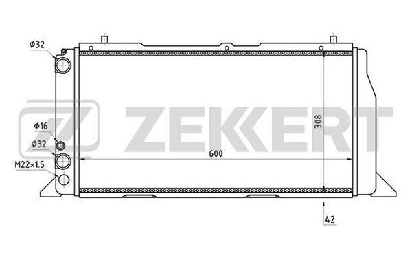 MK1266 ZEKKERT Радиатор, охлаждение двигателя