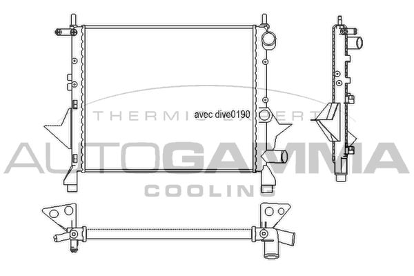 100916 AUTOGAMMA Радиатор, охлаждение двигателя
