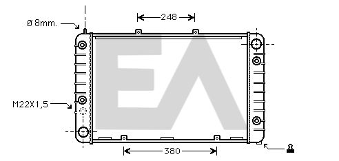 31R58005 EACLIMA Радиатор, охлаждение двигателя