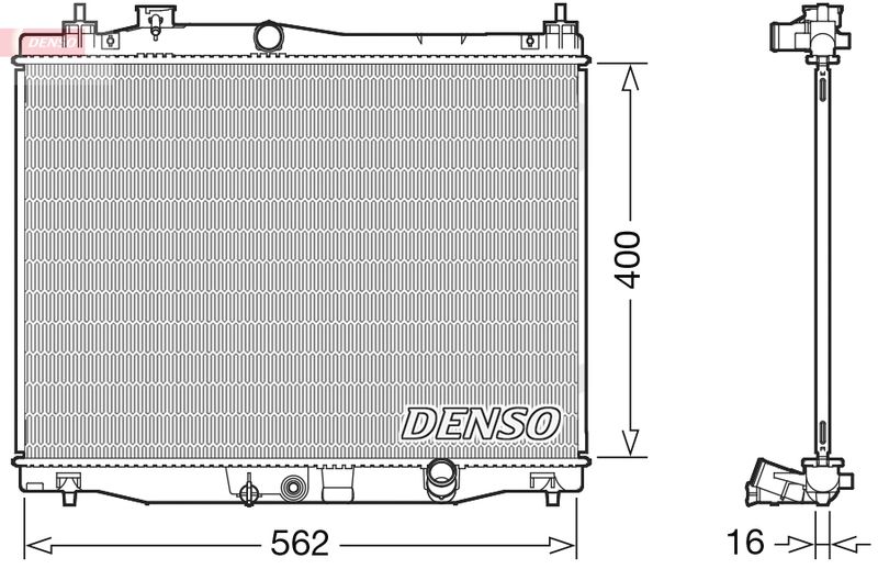 DRM40047 DENSO Радиатор, охлаждение двигателя