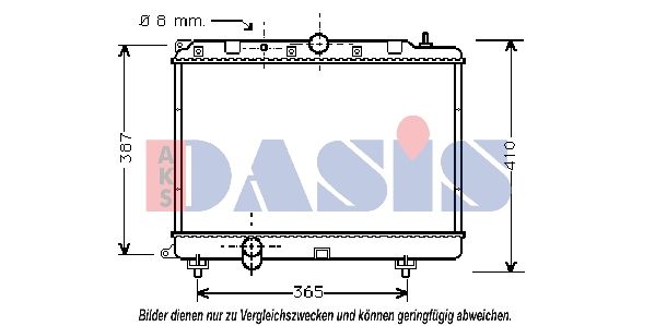 370350N AKS DASIS Радиатор, охлаждение двигателя