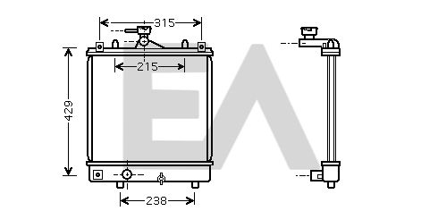 31R54196 EACLIMA Радиатор, охлаждение двигателя