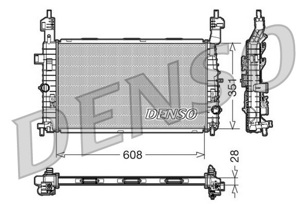 DRM20091 DENSO Радиатор, охлаждение двигателя