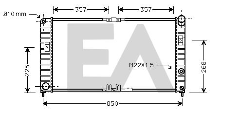 31R54104 EACLIMA Радиатор, охлаждение двигателя