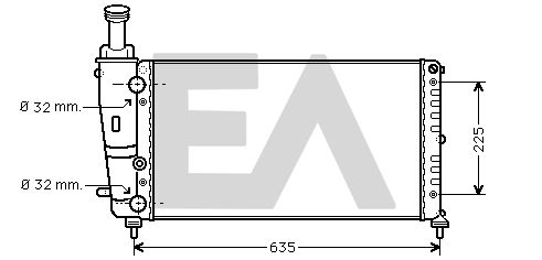 31R40007 EACLIMA Радиатор, охлаждение двигателя