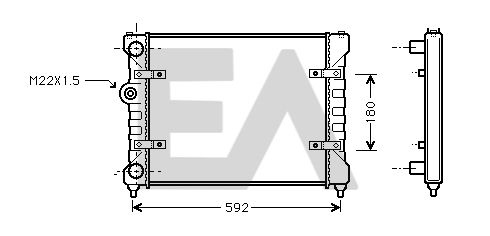 31R67005 EACLIMA Радиатор, охлаждение двигателя