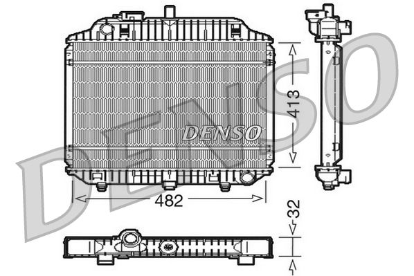 DRM17010 DENSO Радиатор, охлаждение двигателя