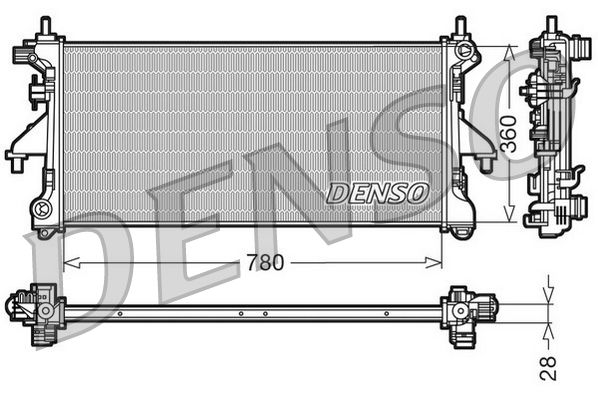 DRM21101 DENSO Радиатор, охлаждение двигателя