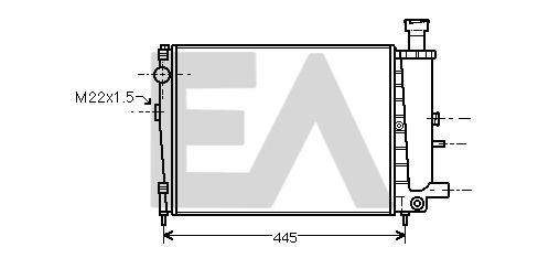 31R10010 EACLIMA Радиатор, охлаждение двигателя