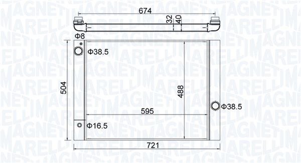 350213202600 MAGNETI MARELLI Радиатор, охлаждение двигателя