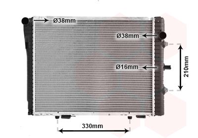 30002229 VAN WEZEL Радиатор, охлаждение двигателя