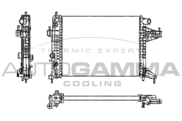 102848 AUTOGAMMA Радиатор, охлаждение двигателя