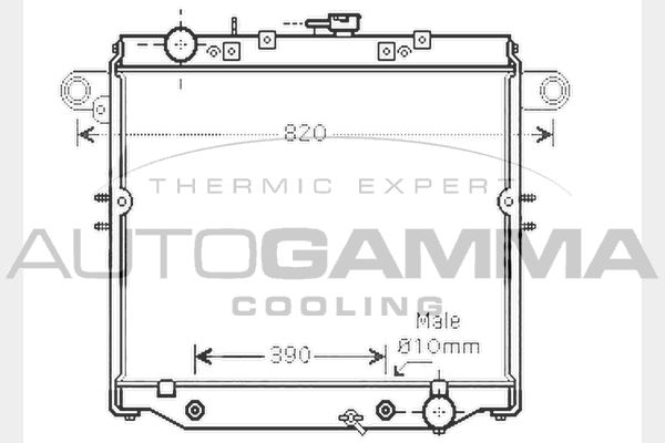 104739 AUTOGAMMA Радиатор, охлаждение двигателя