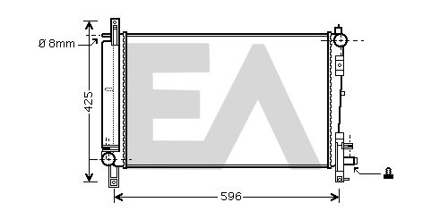 31R12038 EACLIMA Радиатор, охлаждение двигателя