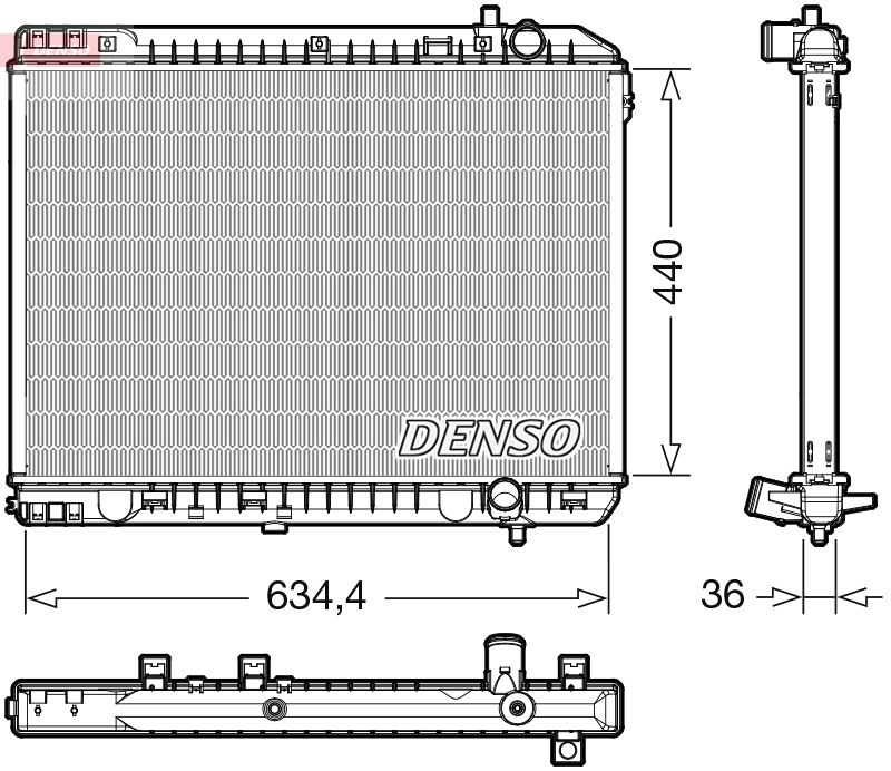 DRM43008 DENSO Радиатор, охлаждение двигателя