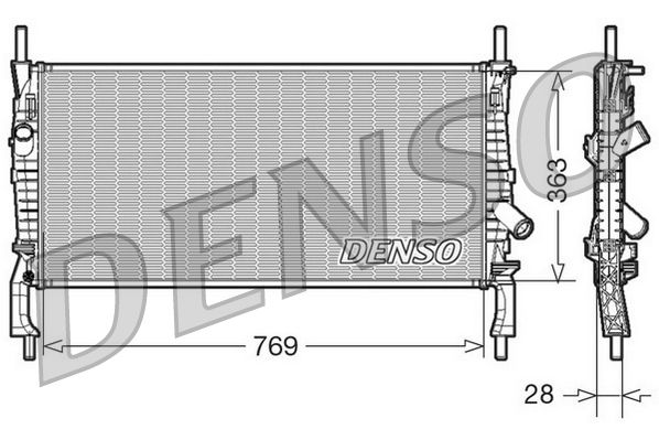 DRM10106 DENSO Радиатор, охлаждение двигателя