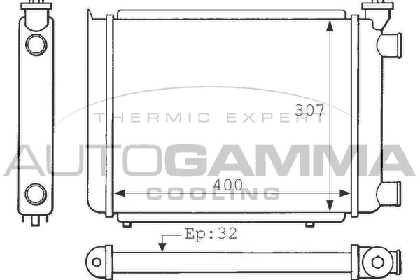 100840 AUTOGAMMA Радиатор, охлаждение двигателя