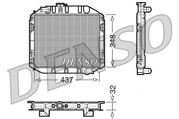 DRM10001 DENSO Радиатор, охлаждение двигателя