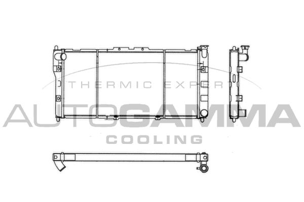 101997 AUTOGAMMA Радиатор, охлаждение двигателя