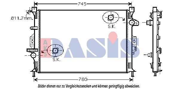 092046N AKS DASIS Радиатор, охлаждение двигателя