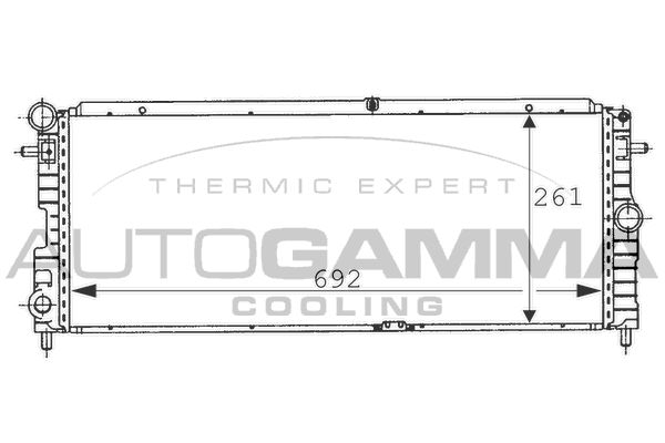 100708 AUTOGAMMA Радиатор, охлаждение двигателя