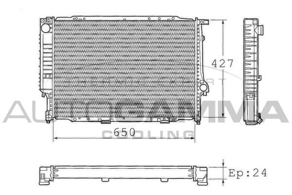 101367 AUTOGAMMA Радиатор, охлаждение двигателя