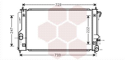 53002296 VAN WEZEL Радиатор, охлаждение двигателя