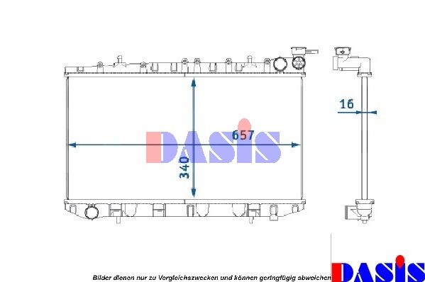 072250N AKS DASIS Радиатор, охлаждение двигателя