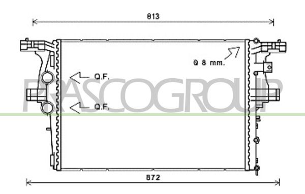 FT929R002 PRASCO Радиатор, охлаждение двигателя