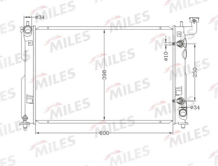 ACRB093 MILES Радиатор, охлаждение двигателя