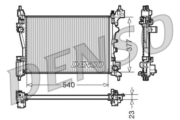 DRM07042 DENSO Радиатор, охлаждение двигателя