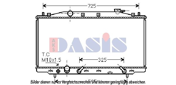 100066N AKS DASIS Радиатор, охлаждение двигателя