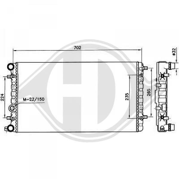 DCM2072 DIEDERICHS Радиатор, охлаждение двигателя