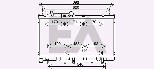 31R68051 EACLIMA Радиатор, охлаждение двигателя