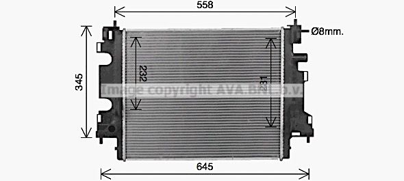 RT2659 AVA QUALITY COOLING Радиатор, охлаждение двигателя