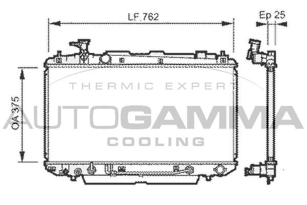 104567 AUTOGAMMA Радиатор, охлаждение двигателя