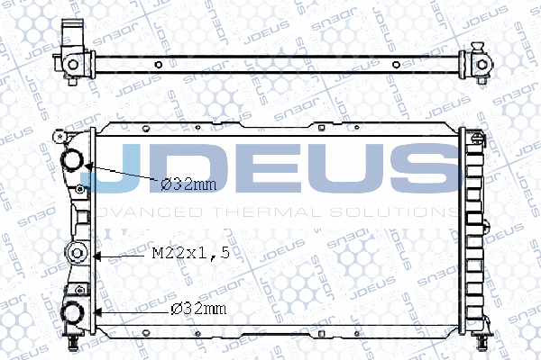 M0110120 JDEUS Радиатор, охлаждение двигателя