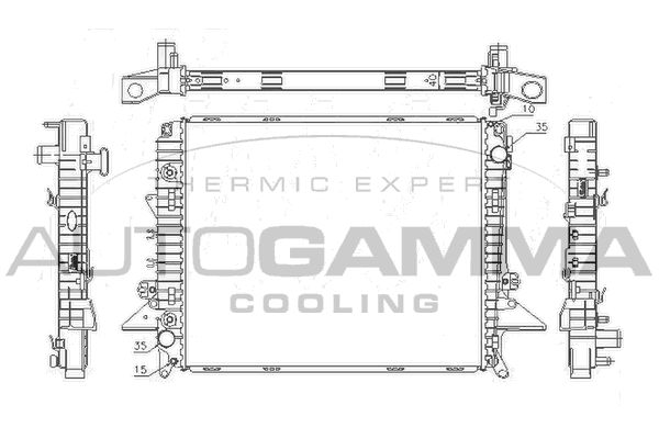 105212 AUTOGAMMA Радиатор, охлаждение двигателя