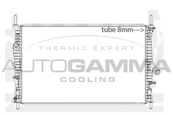 107593 AUTOGAMMA Радиатор, охлаждение двигателя