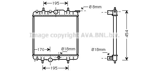 PEA2224 AVA QUALITY COOLING Радиатор, охлаждение двигателя