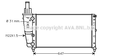 FT2141 AVA QUALITY COOLING Радиатор, охлаждение двигателя