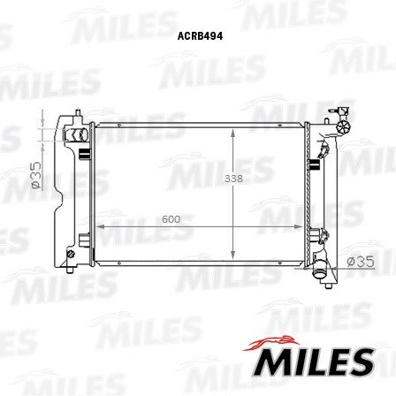 ACRB494 MILES Радиатор, охлаждение двигателя