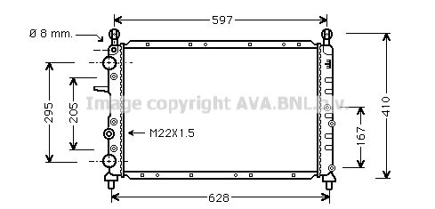 FTA2096 AVA QUALITY COOLING Радиатор, охлаждение двигателя