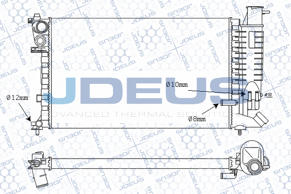 M021054A JDEUS Радиатор, охлаждение двигателя