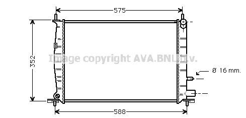 FD2220 AVA QUALITY COOLING Радиатор, охлаждение двигателя