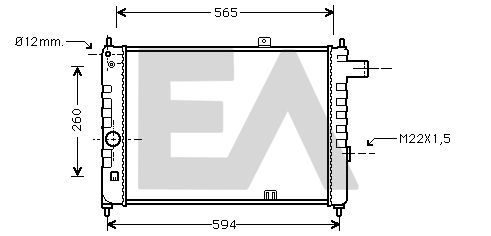 31R54029 EACLIMA Радиатор, охлаждение двигателя