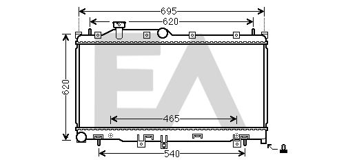 31R68050 EACLIMA Радиатор, охлаждение двигателя