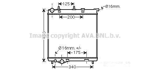 SS2001 AVA QUALITY COOLING Радиатор, охлаждение двигателя